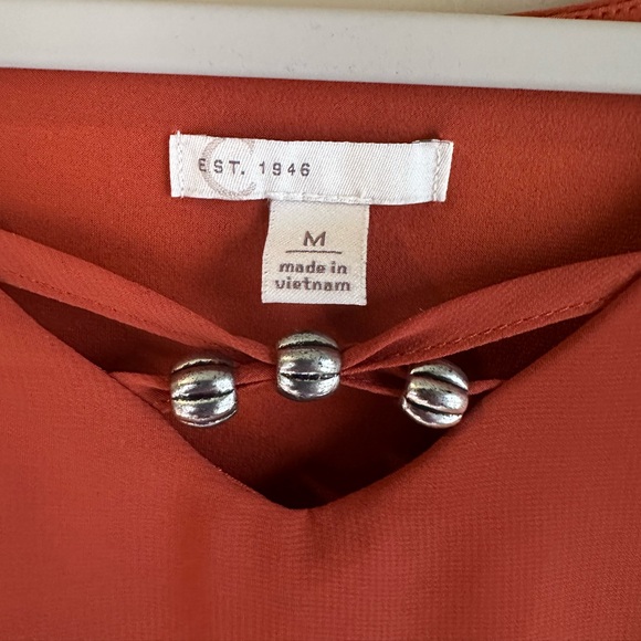 Women’s Cato Est. 1946 Blouse; Size Medium; Burnt Orange - Picture 2 of 5